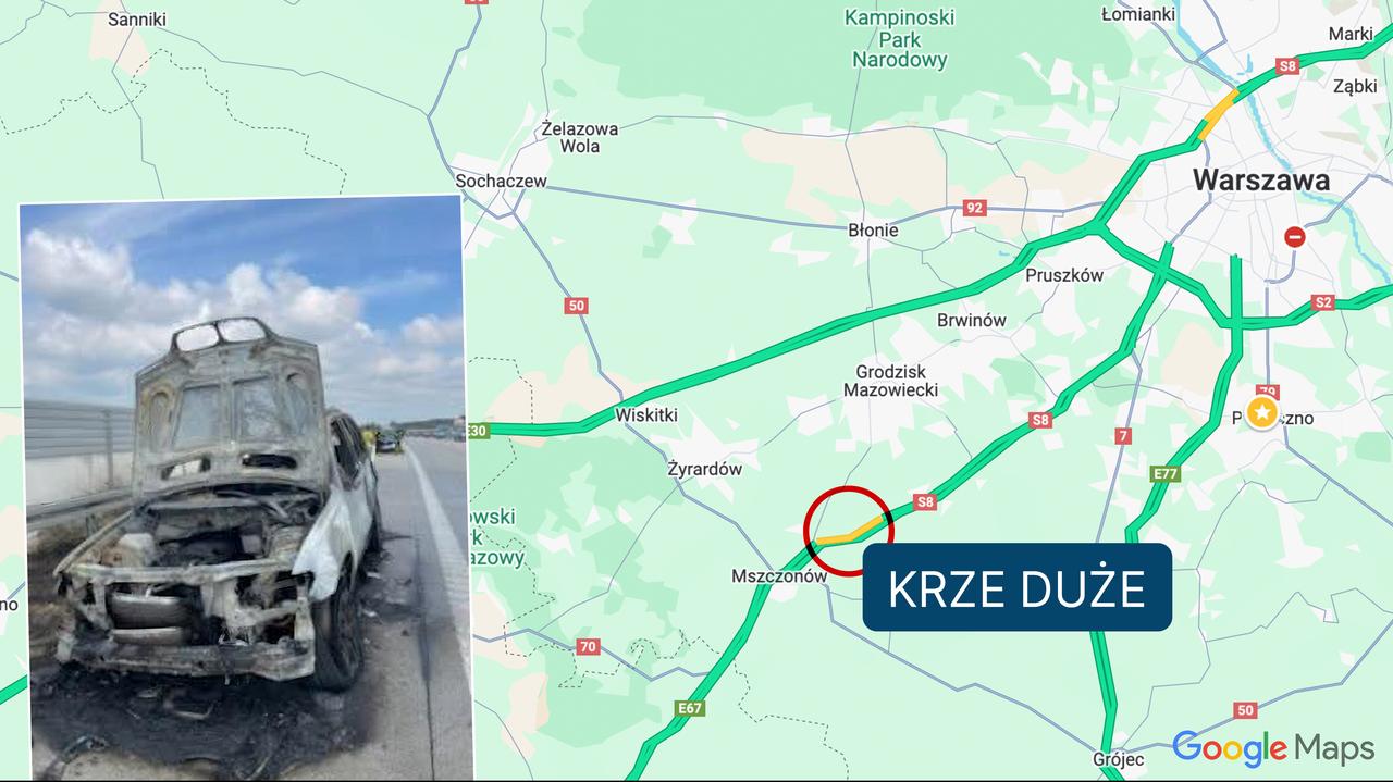 Jechali z małym dzieckiem, auto stanęło w płomieniach