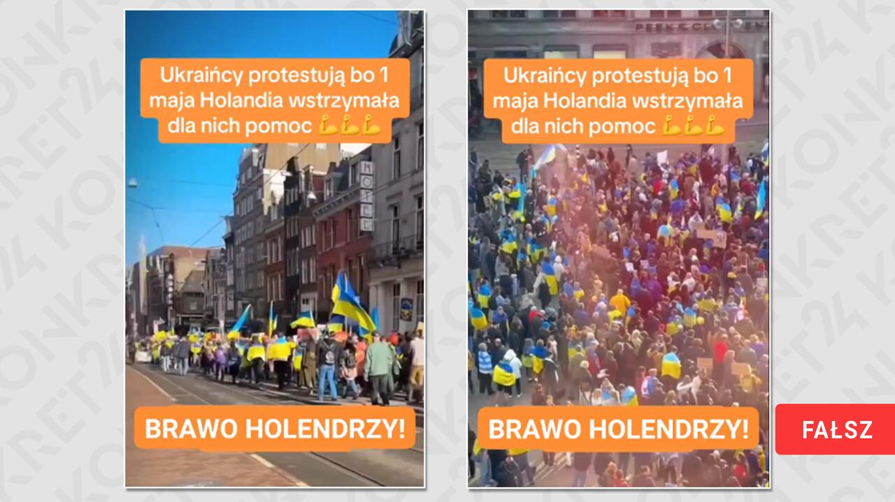 Ukraińcy protestują "po odcięciu socjalu"? Co to za marsz