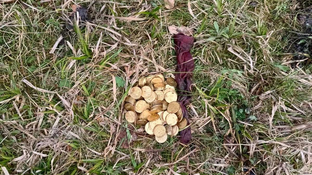 Złote monety na dnie sadzawki. To nie był skarb piratów