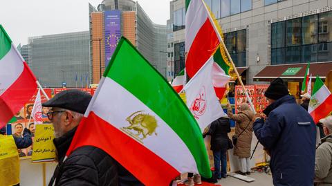 Demonstracja. Iran. Bruksela