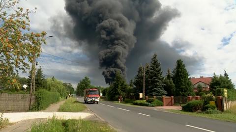 Eksplozja i pożar w zakładzie utylizacji odpadów nieopodal Łodzi. Straż pożarna o szczegółach