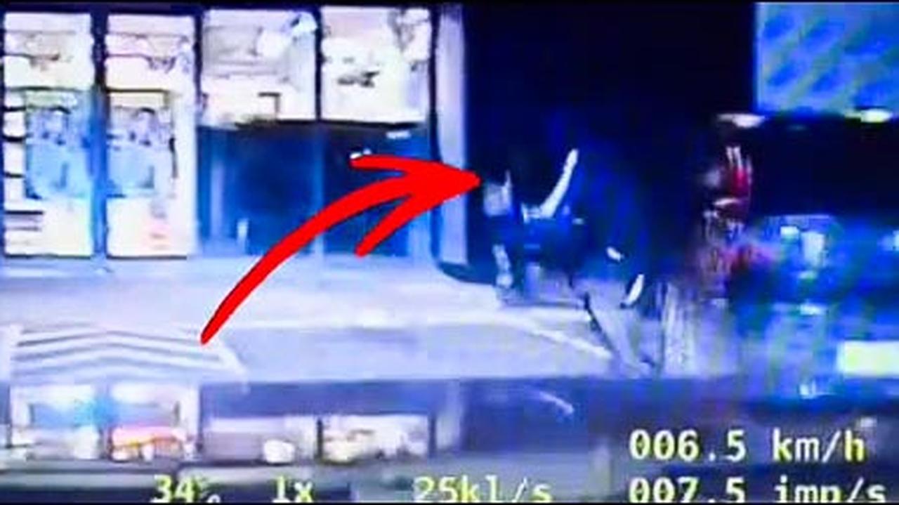 Przejechał na czerwonym i uciekł policji na stację paliw. Nagranie