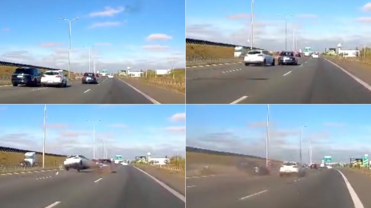 Jeden manewr, trzy rozbite auta. Nagranie z S2