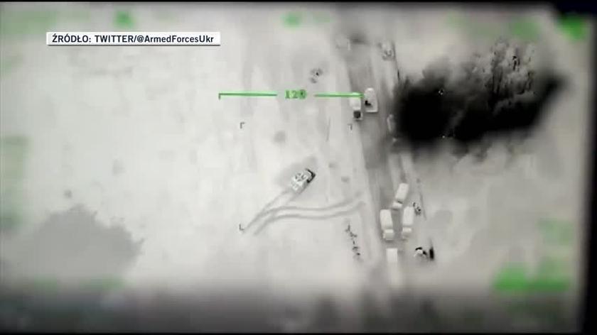Atak na rosyjską kolumnę przy użyciu drona