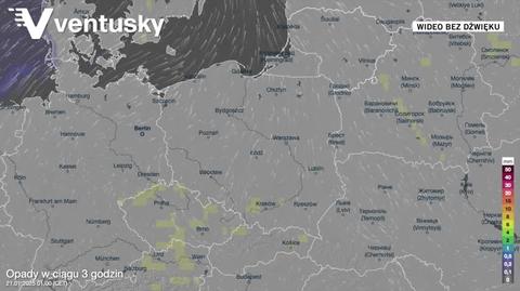 Prognozowane opady w najbliższych dniach