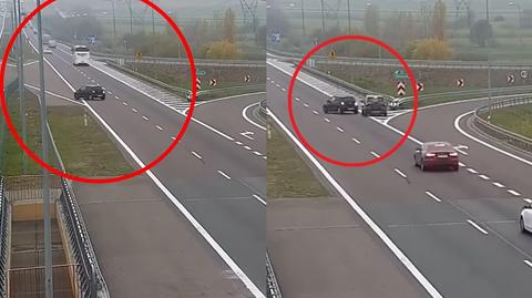 Cofała się na drodze ekspresowej. Doprowadziła do kolizji, cudem uniknęła dramatu