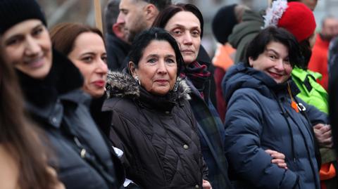 Starcia protestujących z policją w Tbilisi 