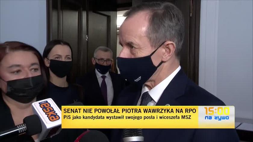 Kandydatura Piotra Wawrzyka odrzucona. Komentarze