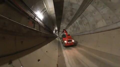 Film pokazujący postęp prac w tunelu