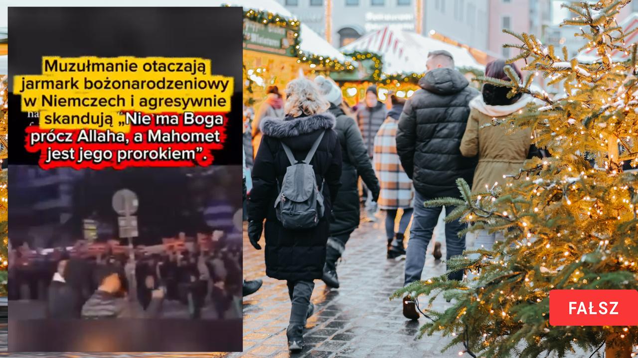 Muzułmanie "otoczyli jarmark bożonarodzeniowy"? Co pokazuje film z Niemiec