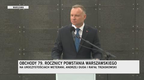 Andrzej Duda: co roku jest nas tutaj więcej w związku z kolejną rocznicą wybuchu Powstania Warszawskiego 