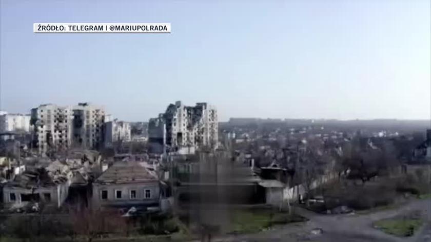 Ukraińskie władze opublikowały nagranie przedstawiające zniszczenia w Mariupolu