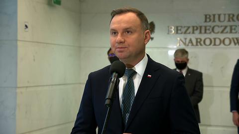 Andrzej Duda po spotkaniu ze sztabem kryzysowym