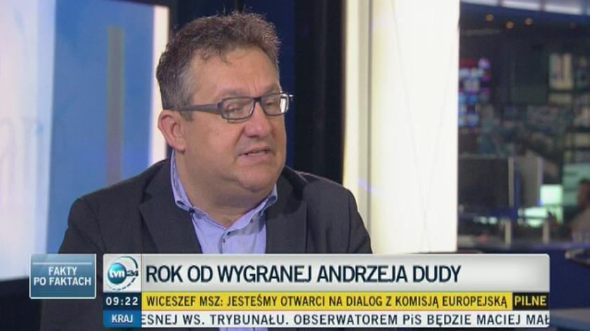 Eksperci oceniali prezydenturę Andrzeja Dudy na antenie TVN24