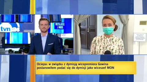 Reporterka TVN24 Agata Adamek o konferencji prasowej Marcina Ociepy 