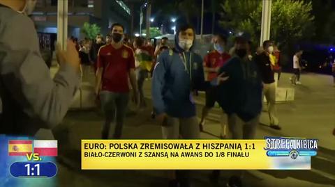 Polscy kibicie w Sewilli po meczu Polska-Hiszpania