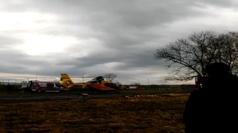 Moment przylotu helikopterów LPR. Autor filmu: Piotr