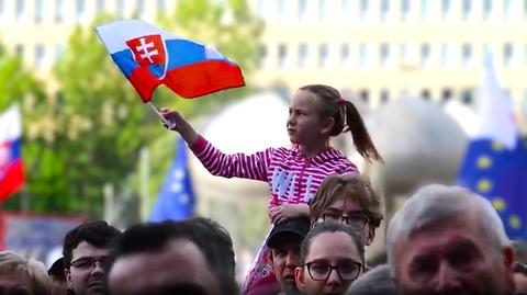 Protest na Słowacji. Wideo archiwalne