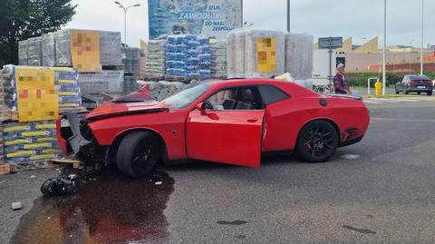 Pijany driftował na parkingu marketu budowlanego