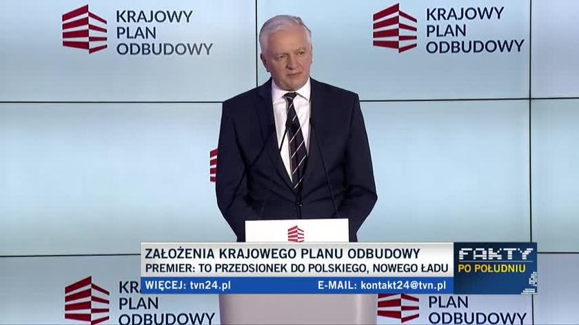 Jarosław Gowin o Krajowym Planie Odbudowy