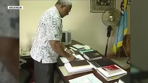 Premier Fidżi Sitiveni Rabuka na nagraniach archiwalnych