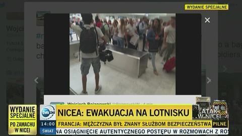 Ewakuacja części lotniska w Nicei