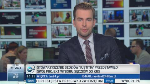 Sędzia Bartłomiej Przymusiński na antenie TVN24