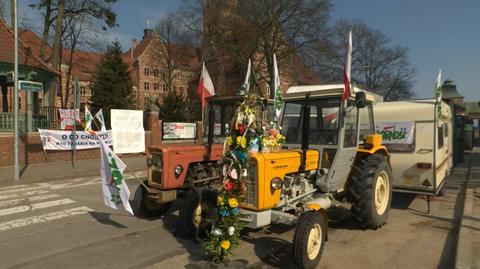 W Szczecinie trwa protest rolników