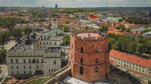 Szef MSZ Litwy Gabrielius Landsbergis podczas Światowego Forum Ekonomicznego