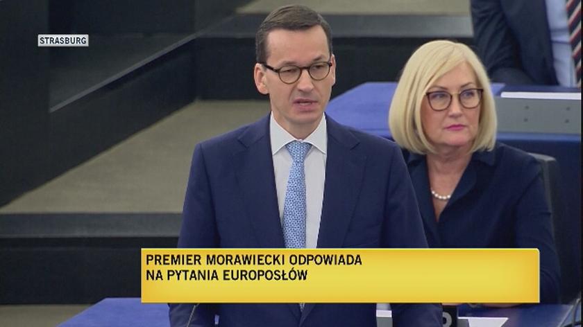 Mateusz Morawiecki w Parlamencie Europejskim o "sędziach stanu wojennego"