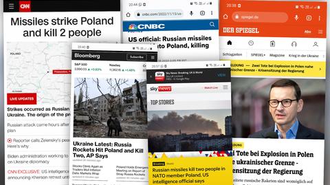 Doniesienia o rosyjskich pociskach na terytorium Polski. Światowe media komentują 