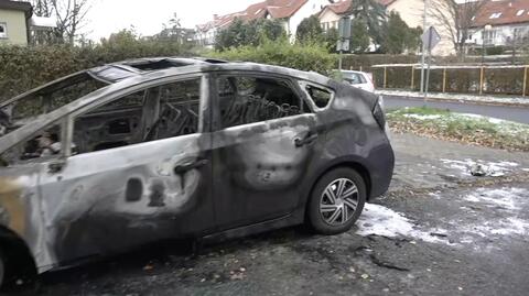 Dziewięć aut spłonęło w Słupsku jednej nocy