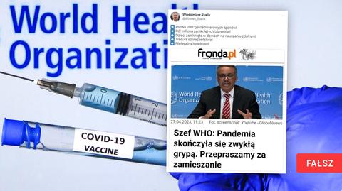 "Nie odwołano pandemii"