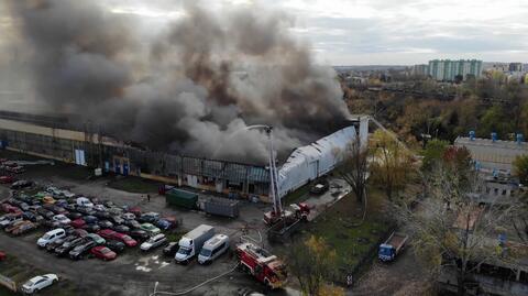 Pożar hali produkcyjnej we Wrocławiu