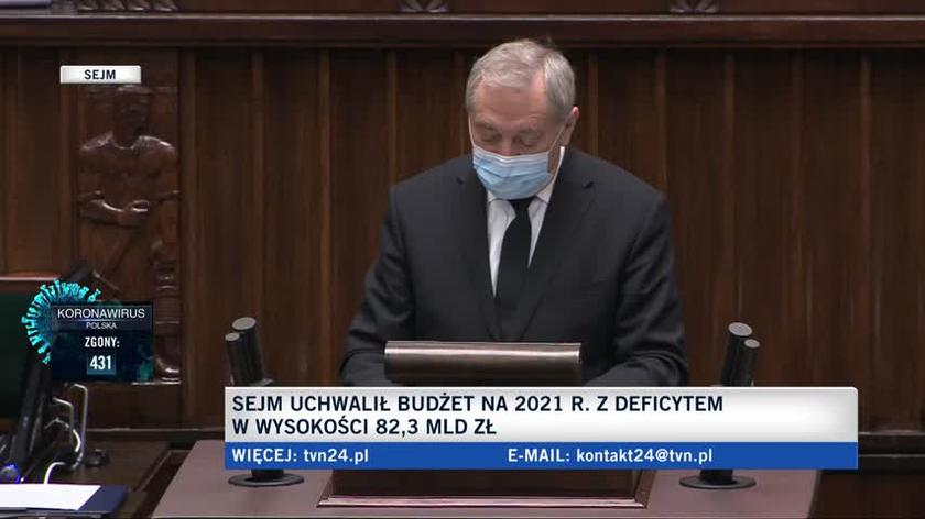 Henryk Kowalczyk o sposobie głosowania poprawek do ustawy budżetowej