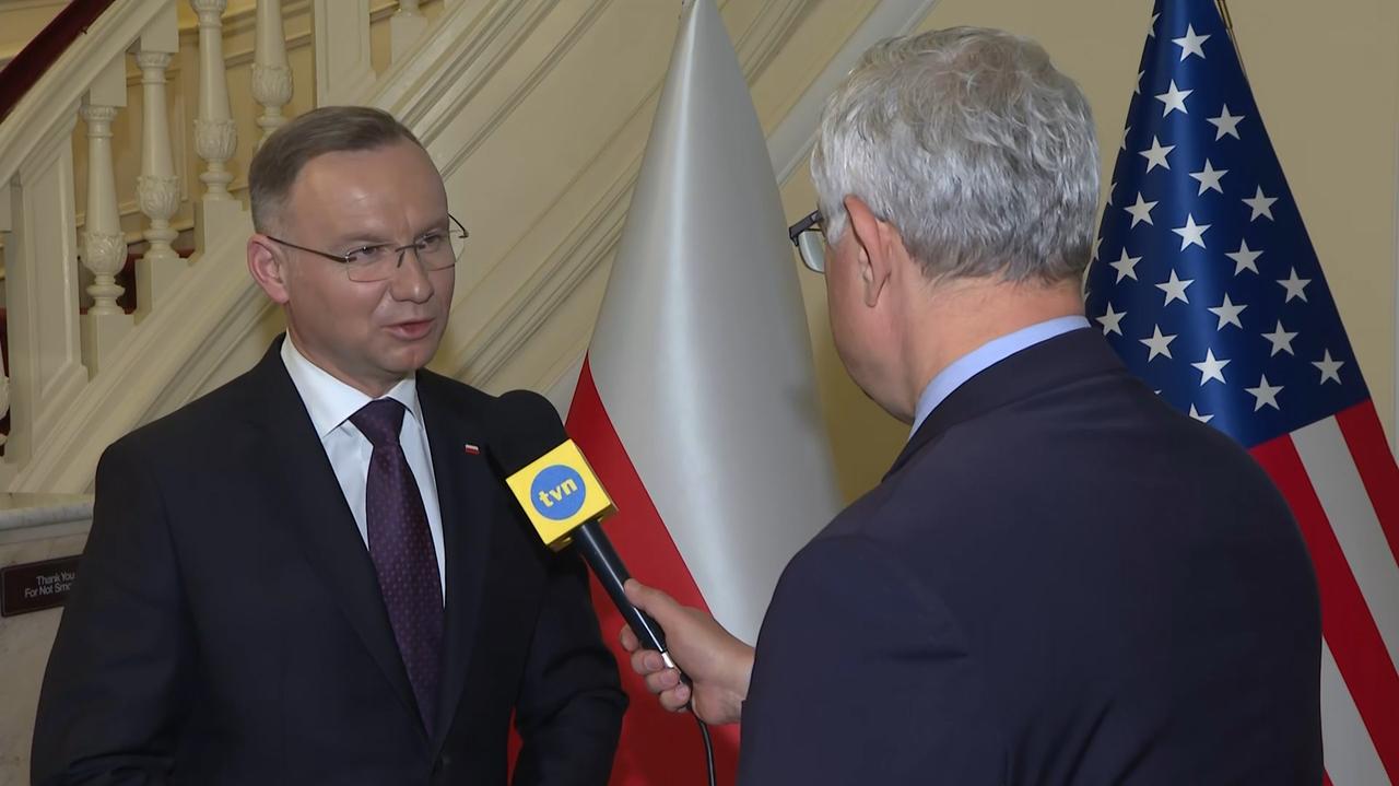 Andrzej Duda w rozmowie z reporterem 