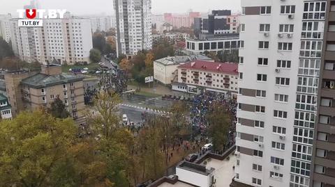 Brutalne starcia demonstrantów z milicją w Mińsku