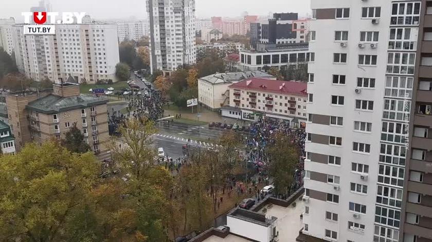 Brutalne starcia demonstrantów z milicją w Mińsku