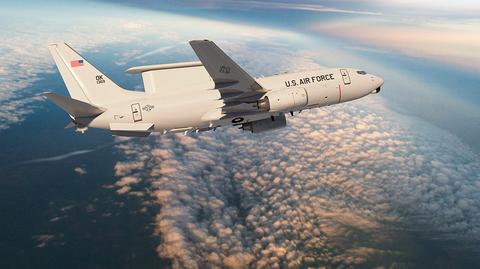 Samoloty AWACS E-3A należące do NATO. Wideo archiwalne