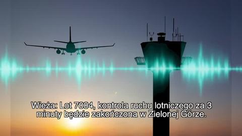 Pierwsza część nagrania rozmowy wieży z pilotami