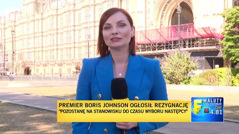 Kto zostanie następcą Borisa Johnsona? Relacja reporterki "Faktów" TVN