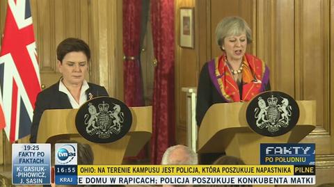 Premier Wielkiej Brytanii Theresa May podsumowała polsko-brytyjskie konsultacje