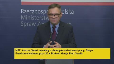 Paweł Wroński: Piotr Serafin nie jest ambasadorem, jest ministrem pełnomocnym 