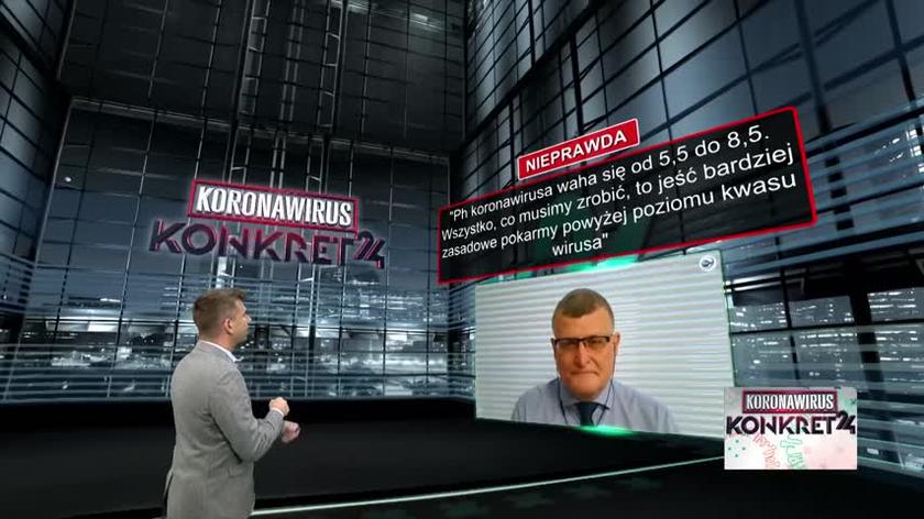 Wirusa da się zwalczyć wirusa spożywając bardziej zasadowe pokarmy? Odpowiada doktor Grzesiowski