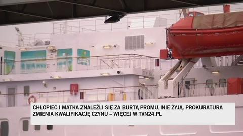 Chłopiec i matka za burtą promu. Prokuratura zmieniła kwalifikację czynu