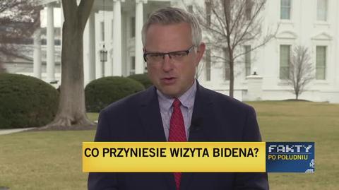 Pytania o podróż Joe Bidena do Polski. Relacja korespondenta "Faktów" TVN