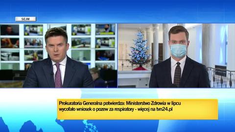 Maciejewska i Terlecki o sprawie wycofania wniosku z Prokuratorii dotyczącego respiratorów