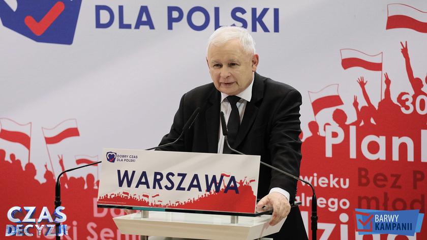 Kaczyński na konwencji w Warszawie