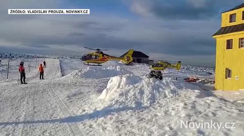 Akcja ratunkowa czeskich służb na Śnieżce