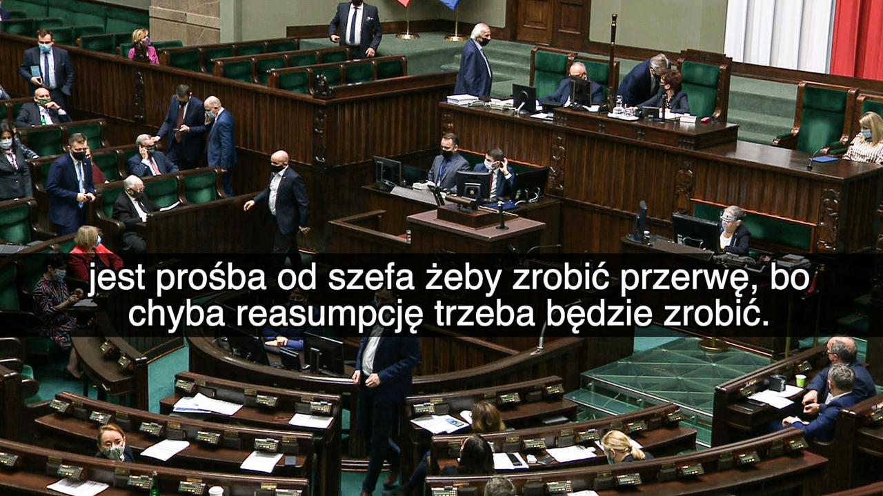 Sejm. Reasumpcja głosowania ws. uchwały Senatu. Piotr ...